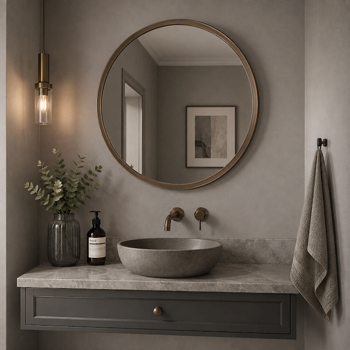 METAL WALL MIRROR 70x70cm